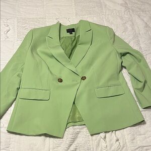 Worthington Light Green Double-Breasted Blazer